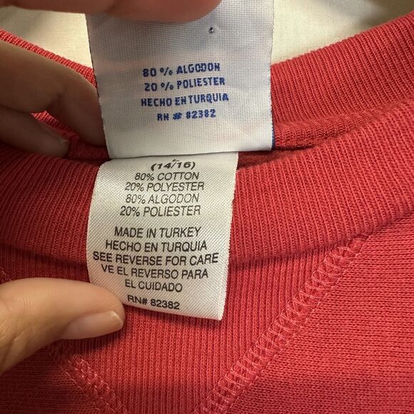 Vintage Champion‎ Athletic Sweatshirt Red Large Men Embroidered Logo Y2K Sweater - Picture 9 of 10